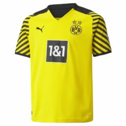 Puma Dortmund 21/22 Hjemmebanetrøje Unisex Kortærmet Tshirts Gul 140